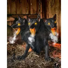 2.5 Ft Cerberus Three Headed Dog Animatronics