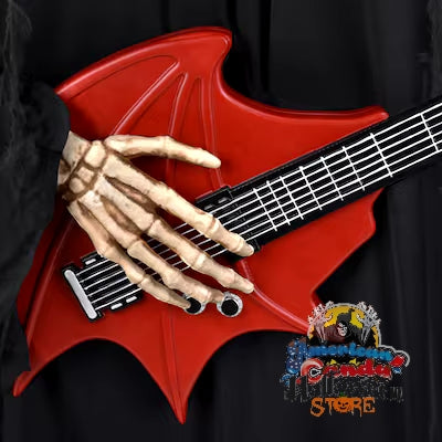 Haunted Living 6-ft Bluetooth Reaper Band LED Guitar Player Animatronic