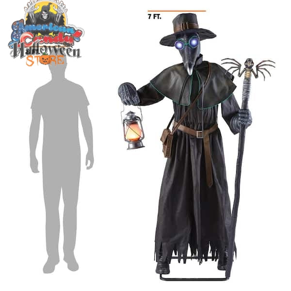 7 ft. Animated LED Plague Doctor