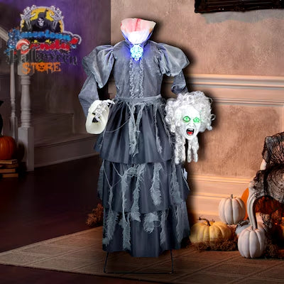 Haunted Living 5-ft Talking LED Beatrice the Headless Maiden Animatronic