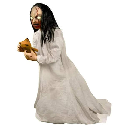 42 in. Motion-Activated Lunging Lily the Demonic Zombie Girl by Tekky, Premium Talking Halloween